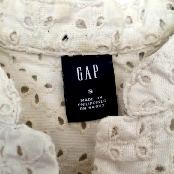 GAP Cream Romantic Eyelet Bolero Crop Top Jacket - Picture 4 of 4